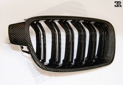 Решетки радиатора ноздри BMW F30 F80 Карбон Carbon