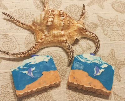 Мыло с нуля ручной работы морское, подарок