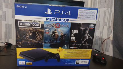 Новый SonyPlaystation 4 Slim 1 Tb + 3 топ Игры